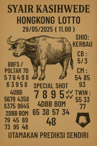 Syair HK 29 Mei 2025