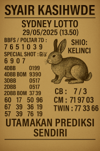 Syair SDY 29 Mei 2025