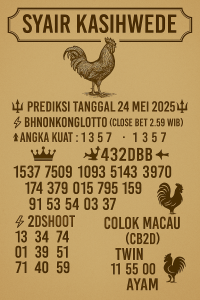 Syair HK 24 Mei 2025