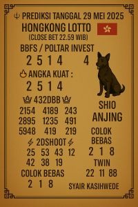 Syair HK 29 Mei 2025