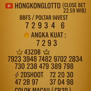 Syair HK 30 Mei 2025