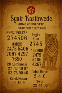 Syair HK 8 Mei 2025