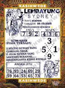 Syair SDY 8 Mei 2025