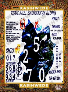 Syair SDY 7 Mei 2025