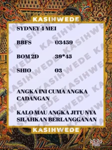 Syair SDY 4 Mei 2025