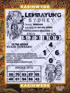 Syair SDY 4 Mei 2025