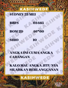 Syair SDY 23 Mei 2025