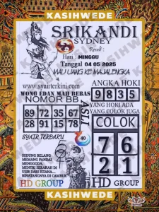Syair SDY 4 Mei 2025