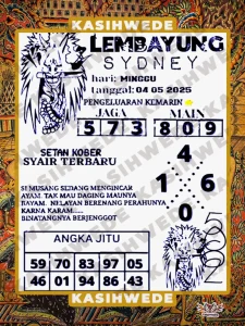 Syair SDY 4 Mei 2025