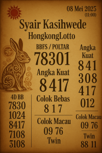 Syair HK 8 Mei 2025