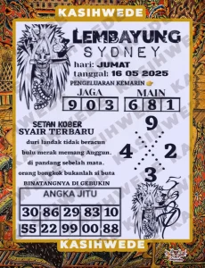Syair SDY 16 Mei 2025