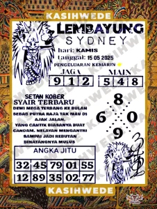 Syair SDY 15 Mei 2025