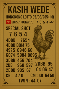 Syair HK 5 Juni 2025
