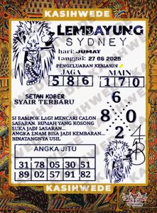 Syair SDY 27 Juni 2025