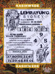 Syair SDY 5 Juni 2025