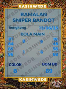 Syair HK 13 Juni 2025 