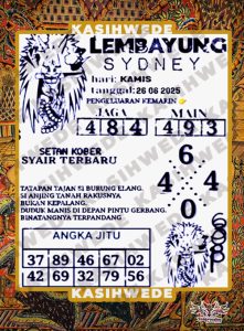 Syair SDY 26 Juni 2025