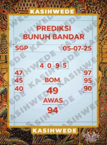 Syair SGP 5 Juli 2025