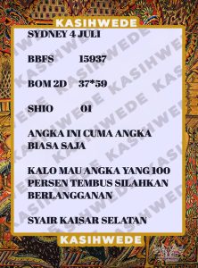Syair SDY 4 Juli 2025