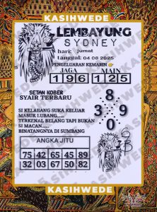 Syair SDY 4 Juli 2025