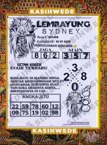 Syair SDY 1 Juli 2025